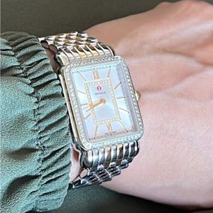 MICHELE 29MM Two-Tone Stainless Steel & Diamond Bracelet Watch